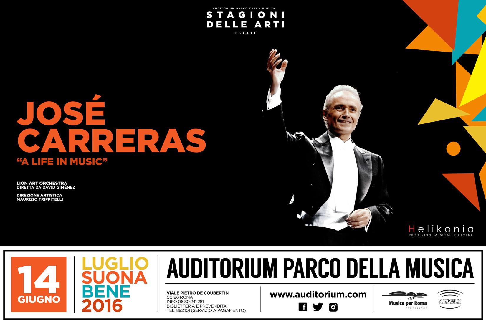14.6.16 • José Carreras • A life in Music • Auditorium Parco della Musica